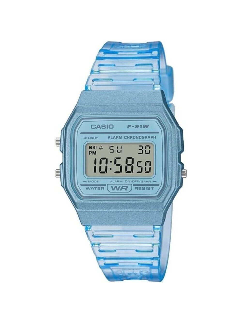 🆕Casio Men Blue Water Resistant Quartz Watch Resin Strap (Model: F-91ws-2cf)